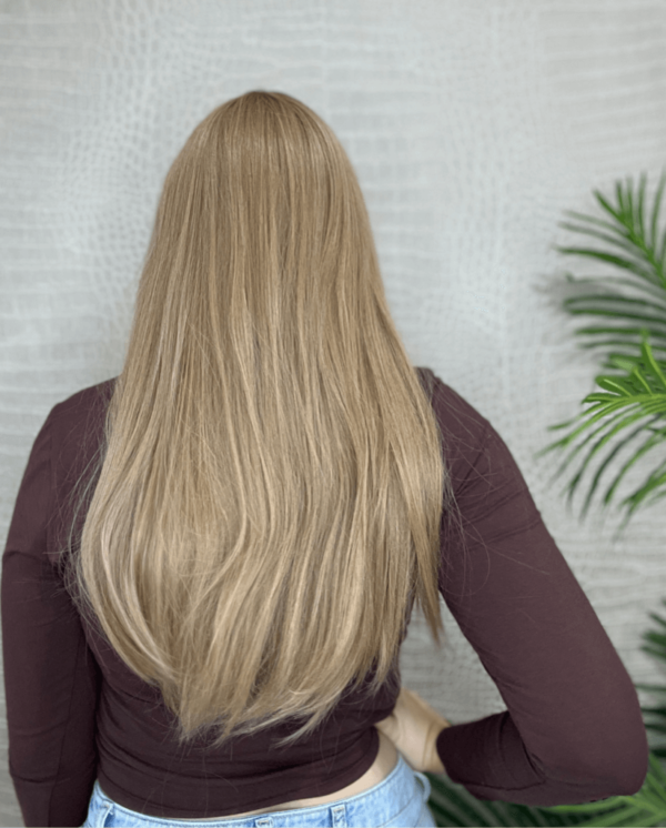 Beige Blonde Luxury Synthetic Wig with Fringe - Connie