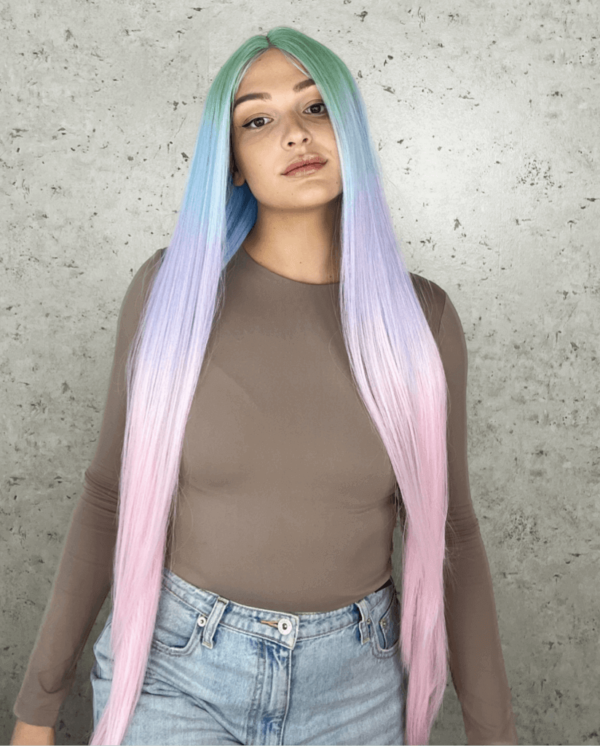Pastel Rainbow Luxe Synthetic Lace Front Wig - Melody