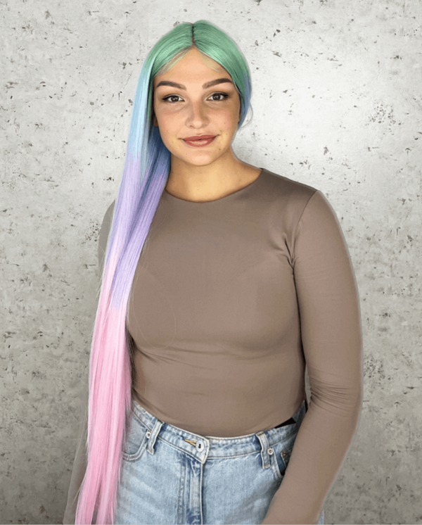 Pastel Rainbow Luxe Synthetic Lace Front Wig - Melody
