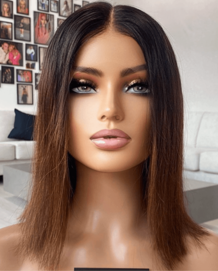 Lace Fronts Australia Human Hair Wig Dark Balayage Wig 13 Inch – Stella