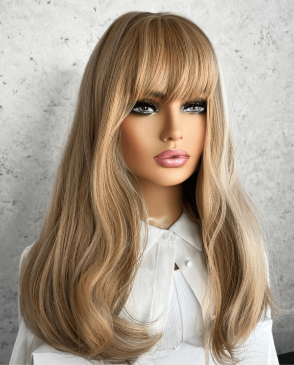 Caramel Blonde with Highlights Luxe Synthetic Wig - Vicki