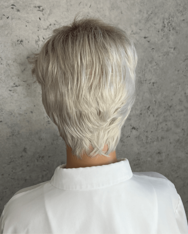 Short Platinum Ash Blonde Luxe Synthetic Wig - Rue
