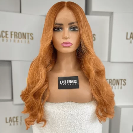 Lace Front Human Hair Wig Copper Wig 24 Inch – Audrey
