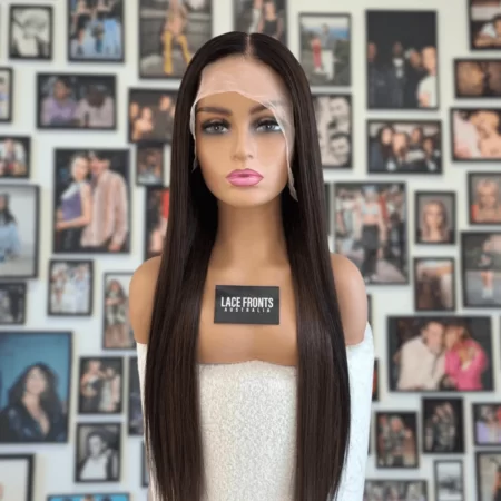 Lace Front Human Hair Wig Dark Chocolate Brunette Wig 30 Inch – Jordyn