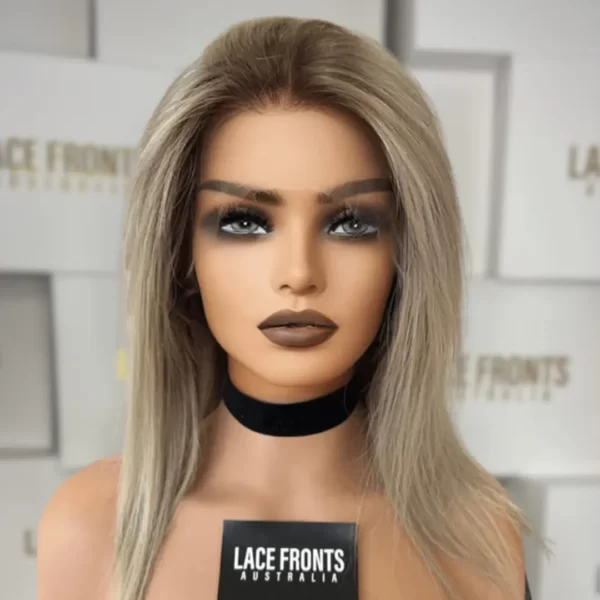 Lace Fronts Australia Human Hair Wig Beige Blonde Wig 14 Inch – Milly