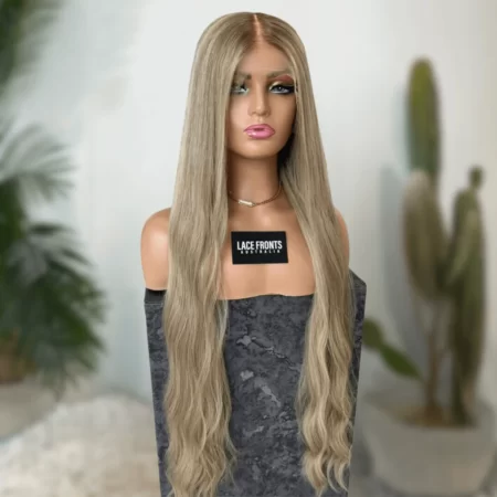 Lace Fronts Australia Human Hair Wig Beige Blonde Wig 34 Inch – Milly