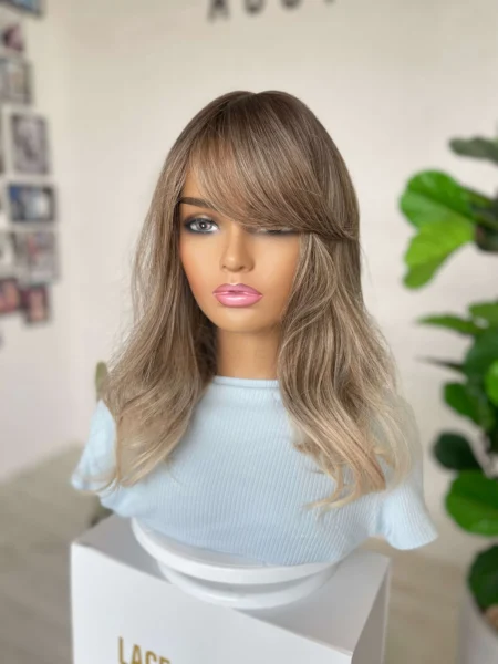 Dark Blonde Balayage Luxe Synthetic Wig - Ash