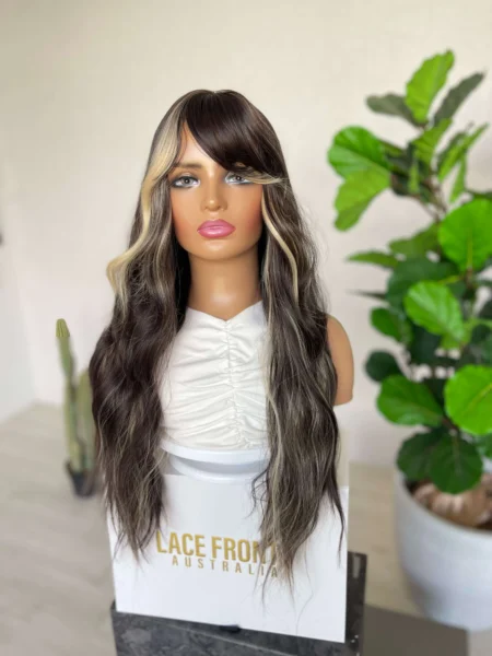 Black with Silver Highlights Luxe Synthetic Wig - Elphie