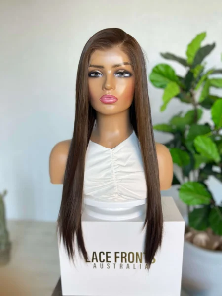 Long Brunette Luxe Synthetic Wig - Kai