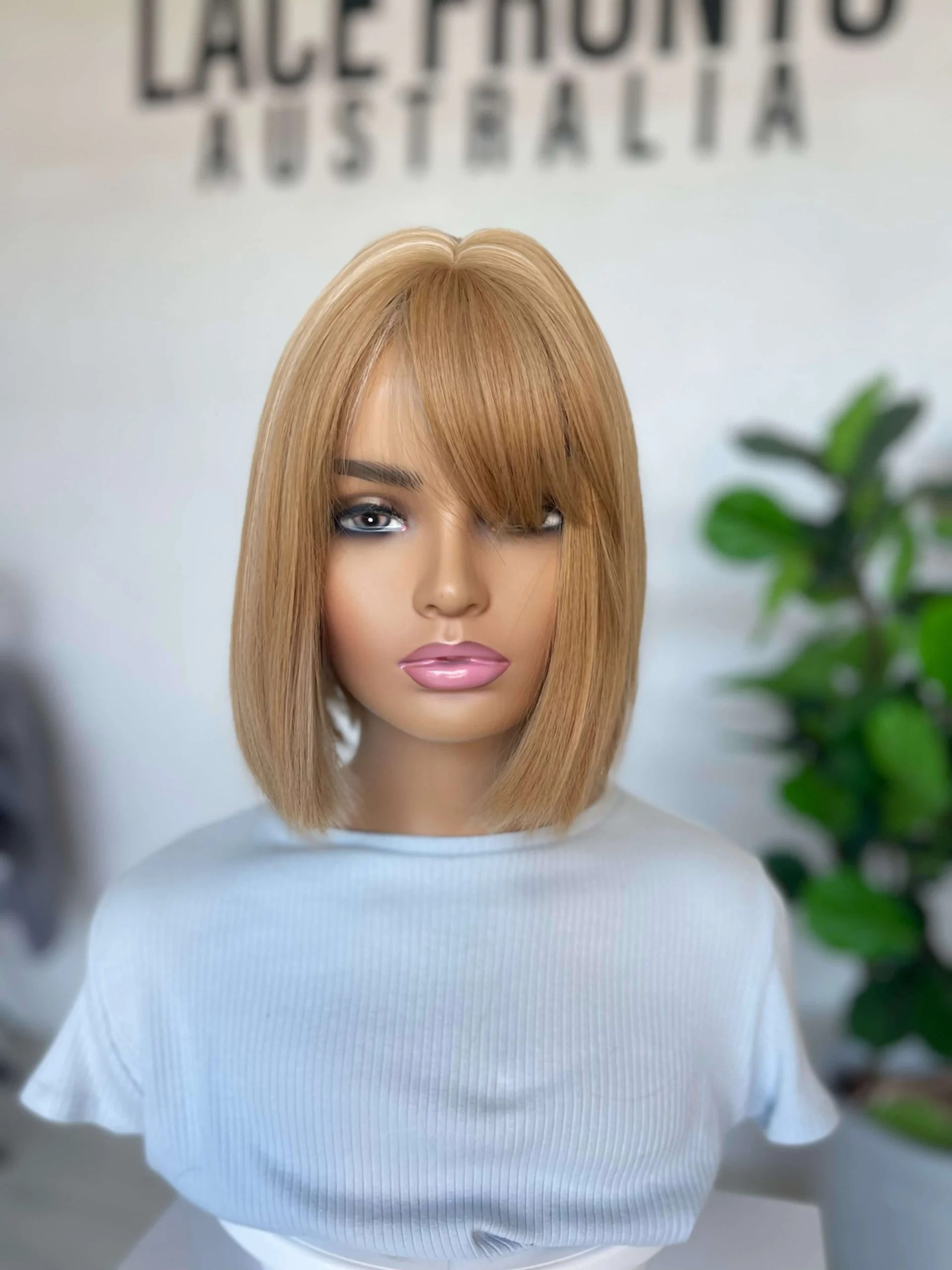 Strawberry Blonde Bob with Highlights Luxe Synthetic Wig - Madison