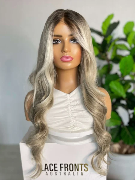 Wavey Pale Blonde Luxe Synthetic Wig - Natasha