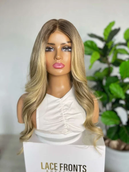 Long Wavey Honey Blonde Luxe Synthetic Wig - Mariah